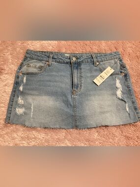 No Boundaries Denim Mini Skirt